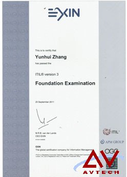 ITIL V3 证书