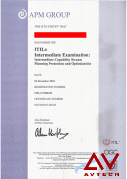 ITIL-PPO证书
