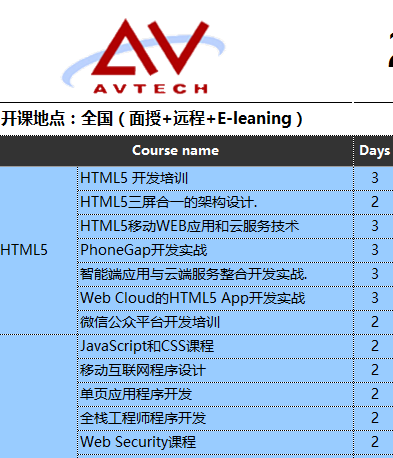 2017年前端开发公开课培训